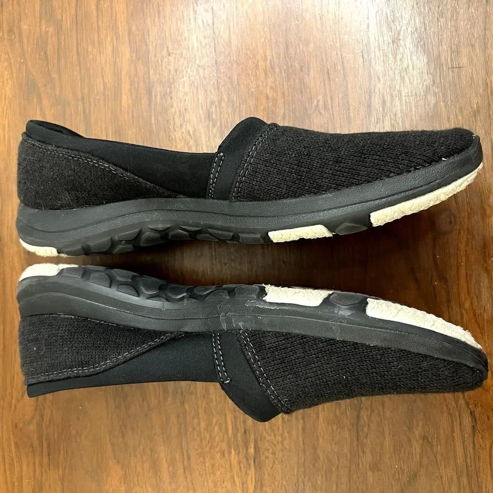 LL Bean All Around Slip On Shoe Fleece Comfort Cushion -Women's 9 M -‎ Black